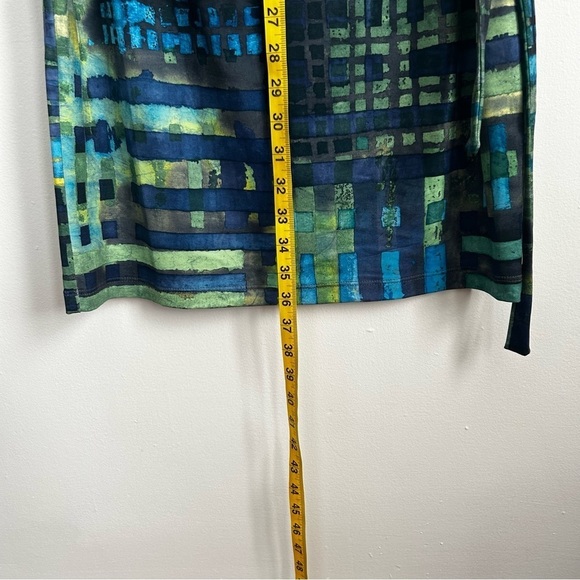 Komarov Evening Cocktail Dress Rare Vintage Abstract Stretchy Short Sleeve - Picture 7 of 11